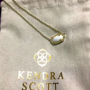 Kendra Scott white opal Elisa necklace